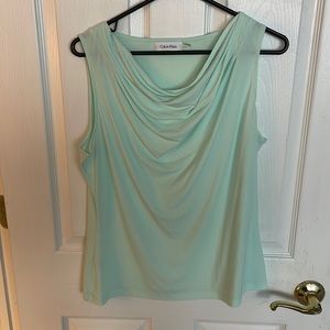 Calvin Klein large teal blouse tank